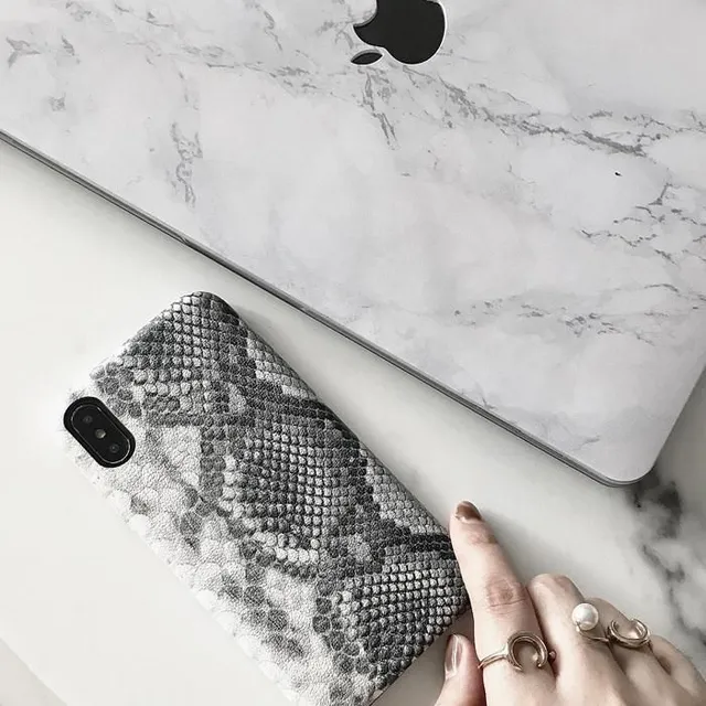 Realistic Iphone cover case with snake skin
