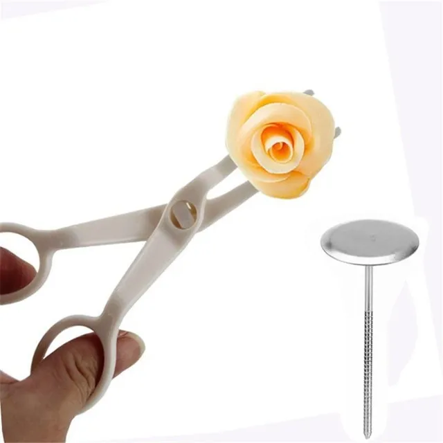 Scissors for marzipan flowers with needle