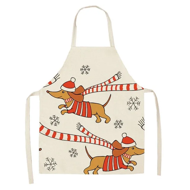 Kitchen apron with dog pattern