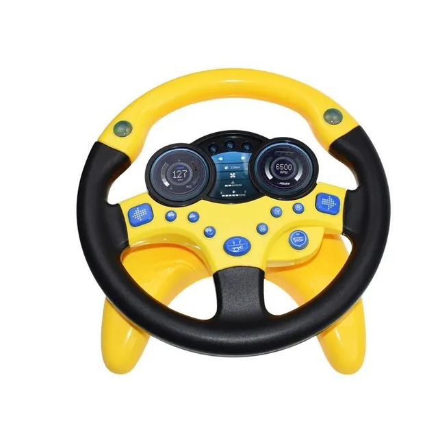 Children's interactive music steering wheel