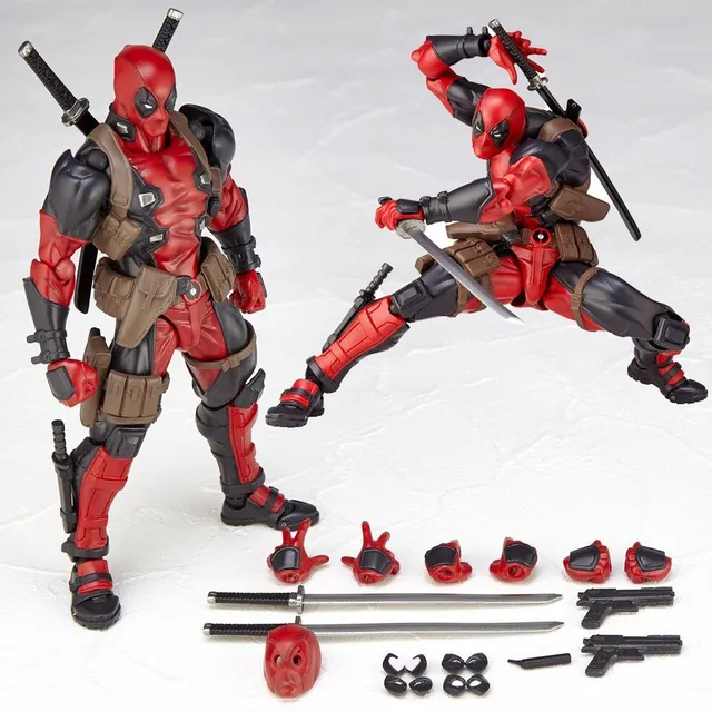 Luxury trendy action figure with movable joints for kids Deadpool Curry