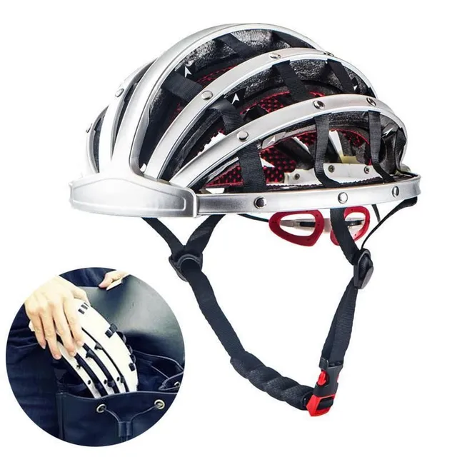 Folding cycling helmet