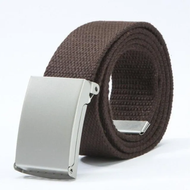 Fabric belt white 125 cm Michele latkovy-pasek-tmave-hneda 120-cm