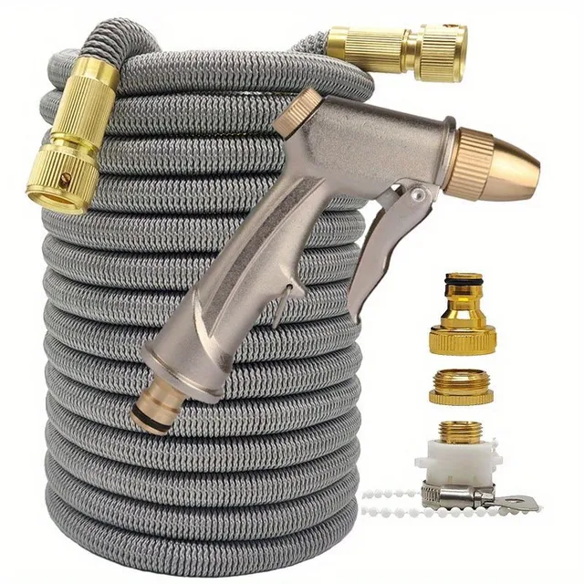 High pressure garden hose for water Flexible expandable double metal winch with connector Magic water pipe for irrigation garden farm Outdoor car wash