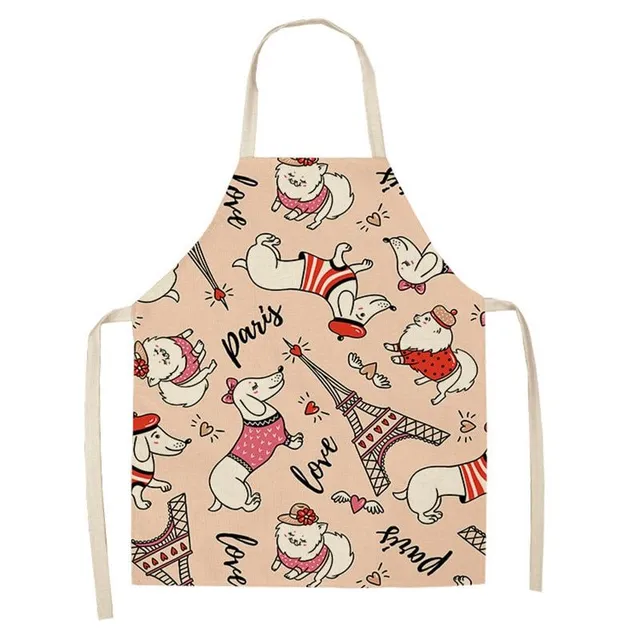 Kitchen apron with dog pattern