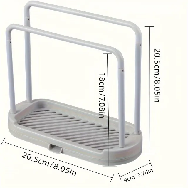 Ständer für Schwämme und Geschirrtücher mit Abtropfschale für die Küchenspüle