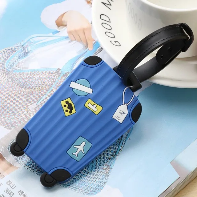 Modern suitcase tag in suitcase design - more variants