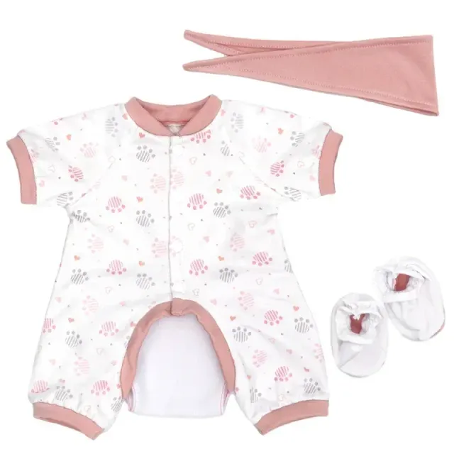 Clothing for baby doll 55 cm large - Set of dresses and socks