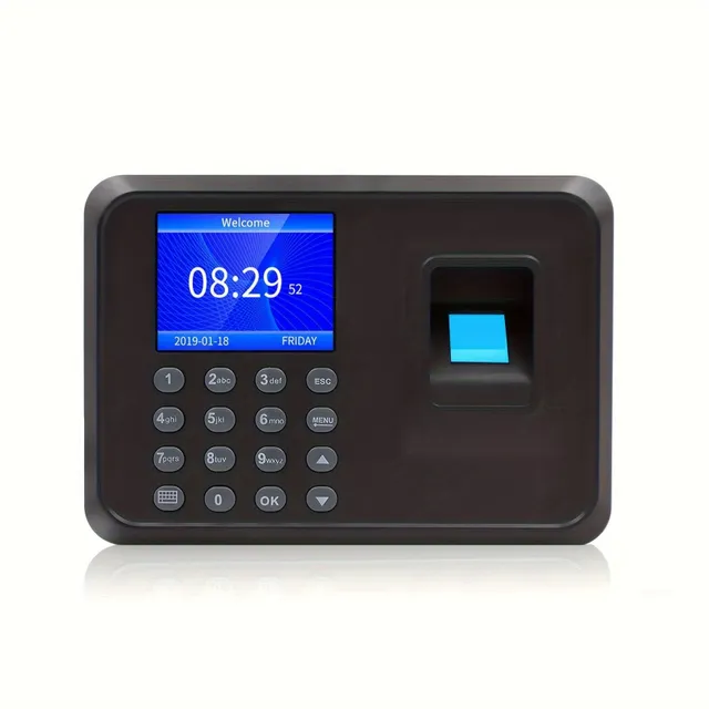 Clock Fingerprints For Employee Small Business With Scanning Finger &amp; Punching In One, No Monthly Fee, NO Fee For Software, Calculate Work Period &amp; Subtract Time Lunch Usb