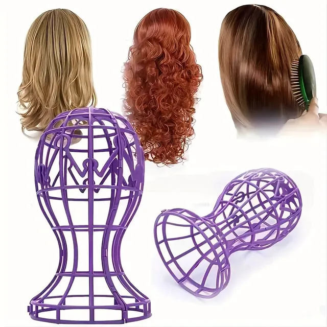 Portable wig stand - Head holder for wig, head form, hair styling, display case, hair accessories, natural wig for women and girls