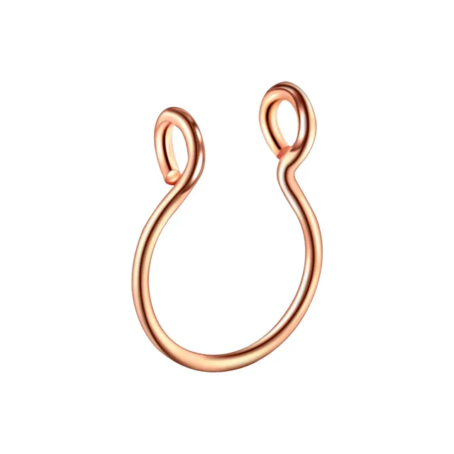 Fake nose piercing ring rose gold Elida