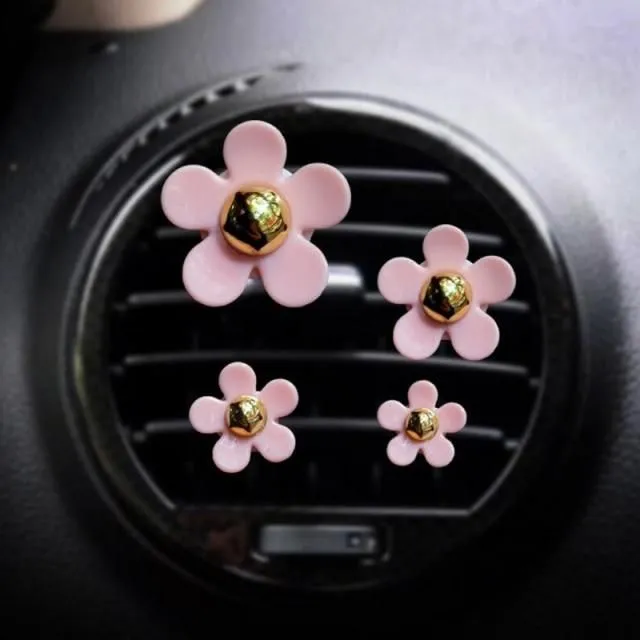 Odświeżacz samochodowy w kształcie kwiatów
