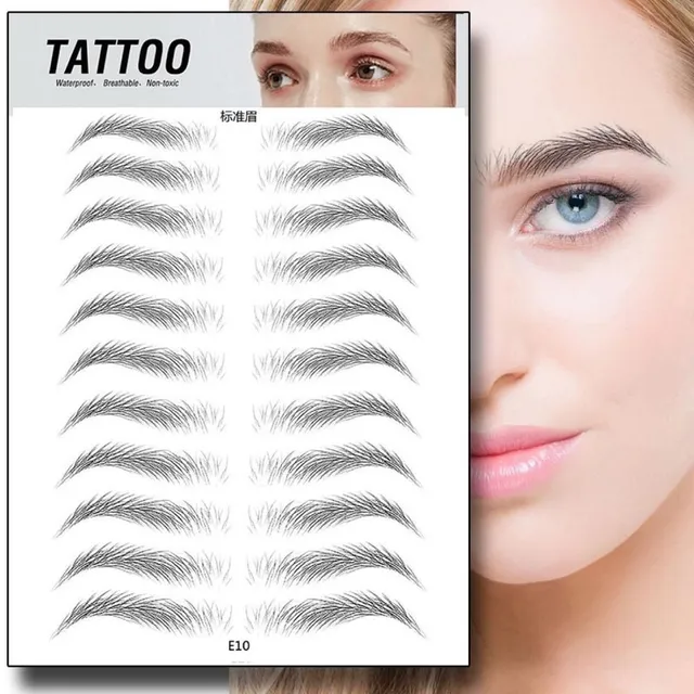 Autocolant microblading - tatuaj temporar pentru sprâncene