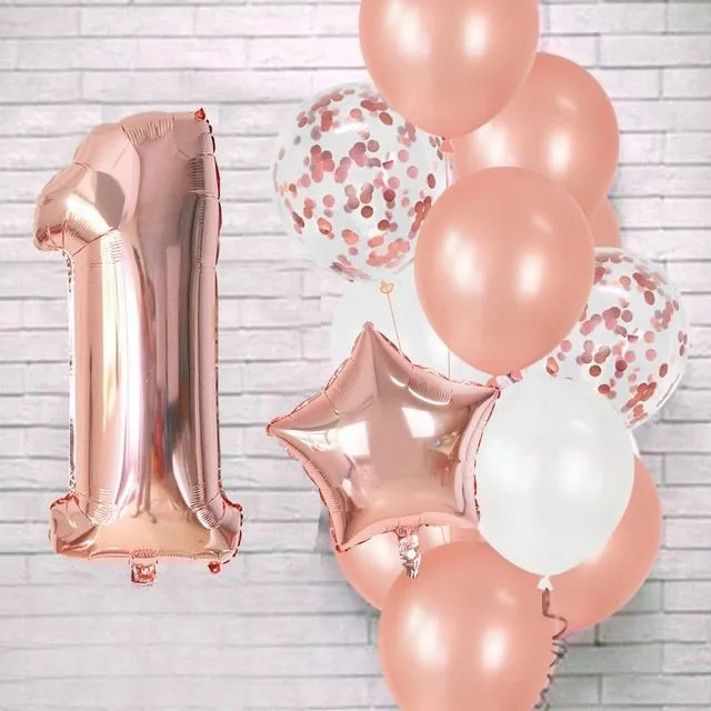 Party balloon set in multiple colours, birthday and anniversary balloons