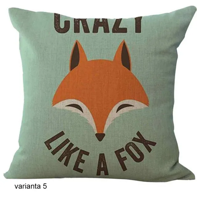 Design pillowcase with fox BU70