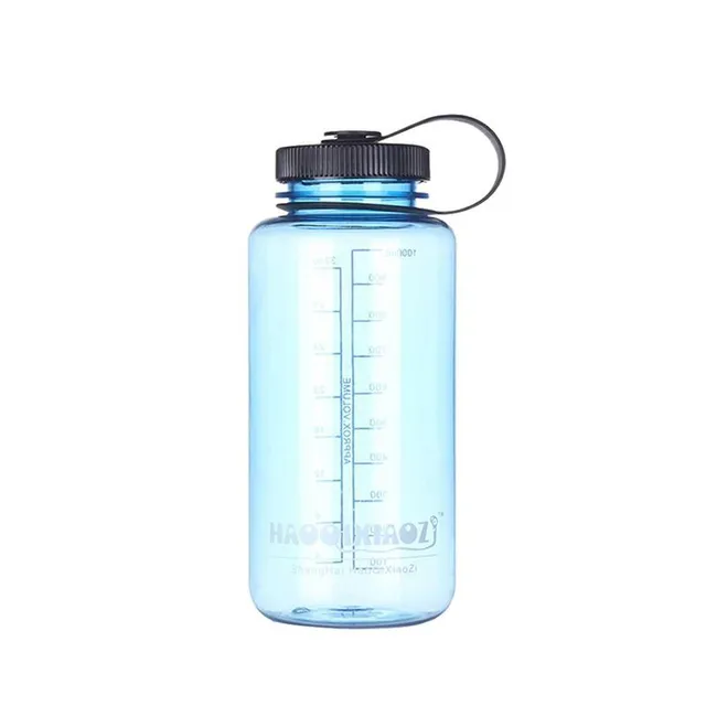 Vonkajšia uzatvárateľná fľaša na vodu - transparentná modrá