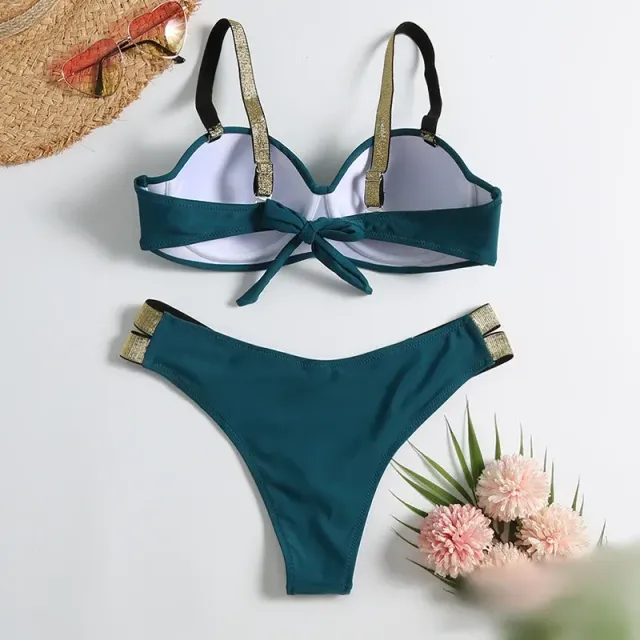 Stylish bikini for women with push-up effect, two-piece design and many colors