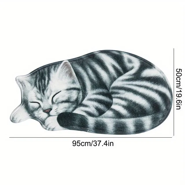 Smooth, fast-drying and anti-slip pad with cat pattern