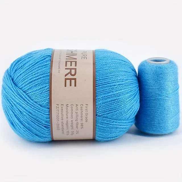 Beautiful 98% cashmere yarn for hand knitting and crochet - soft and suitable for machines - ball for scarves, sweaters and more