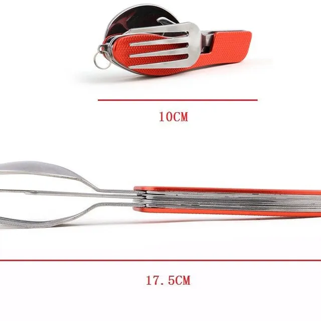 Universal 4-in-1 camping cutlery - various colours