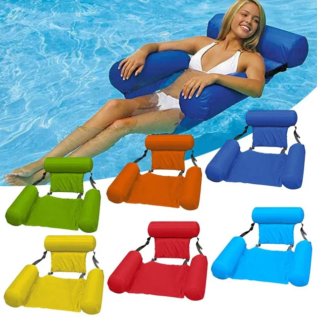 Inflatable folding chair for water