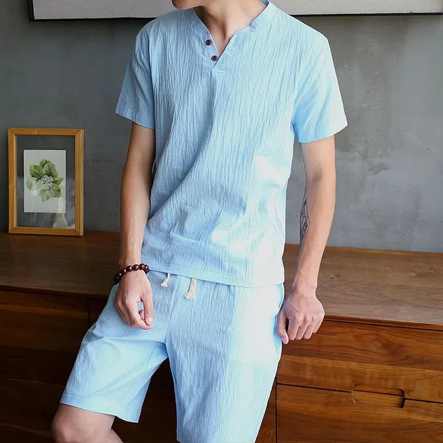 Men's stylish cotton summer set