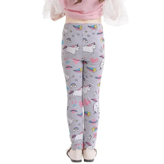 Girls cute unicorn leggings with unicorns