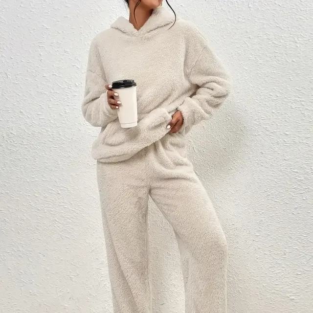 Warm 200 of stuffed teddy - sweatshirt with kangaroo pocket and pockets - comfortable complete for women