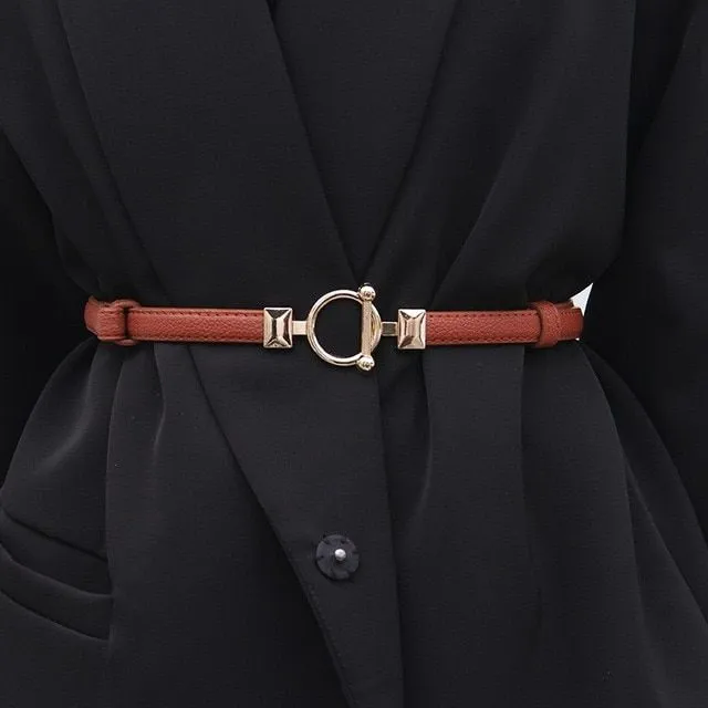 Women's leather belt