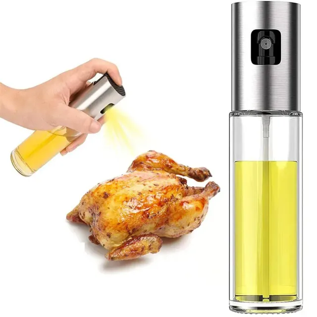 Glass oil dispenser for cooking, olives, salad, BBQ, kitchen, baking, empty vinegar bottle