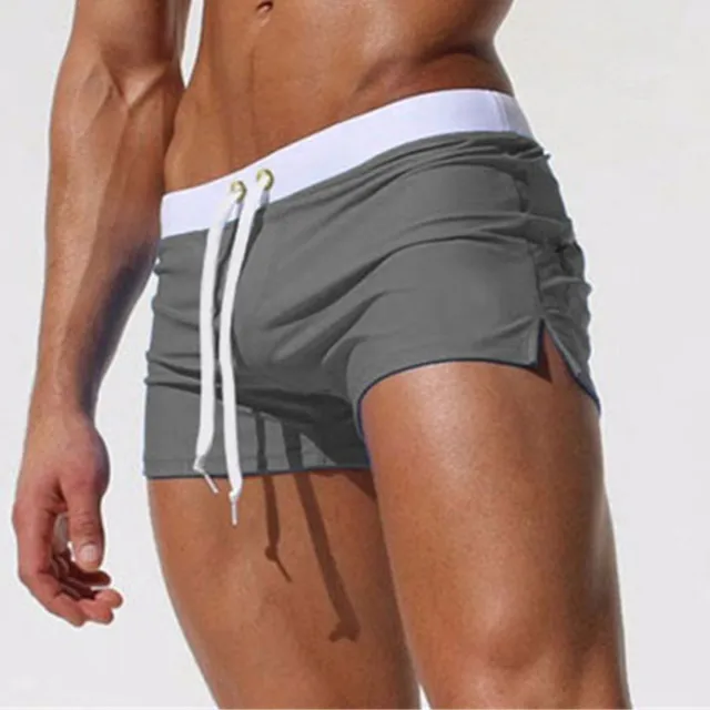 Men's breathable swimming shorts tmave-seda s
