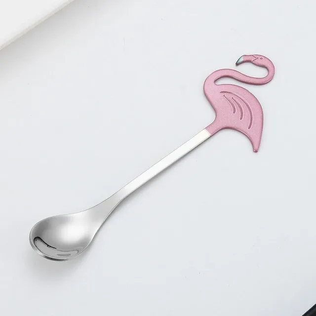 Tea spoon with flamingo