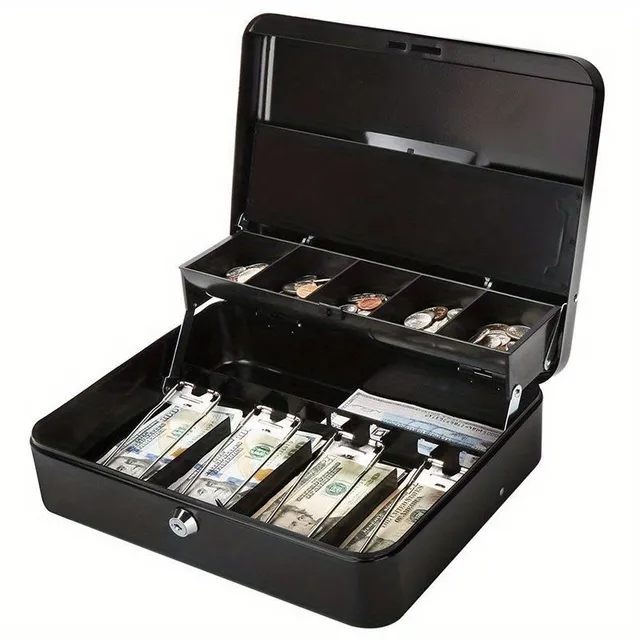 Key cash box - Metal receipt holder + portable cash box