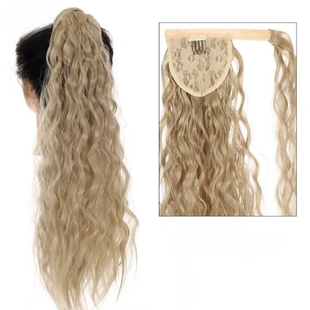 Women's long synthetic hair extensions for thickening hair