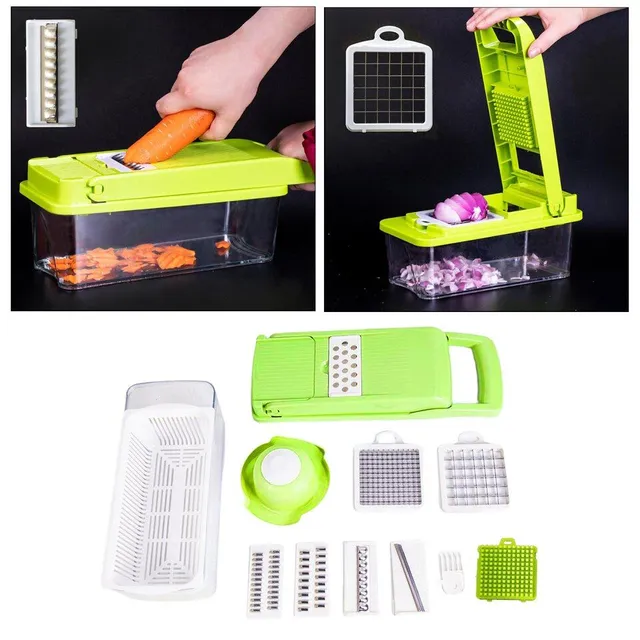 Multifunctional kitchen slicer with interchangeable blades