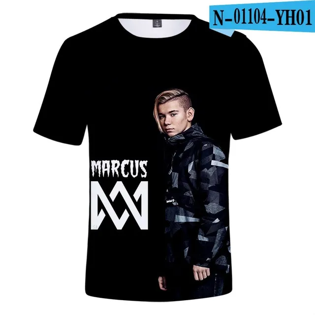 Nowoczesna koszulka 3D dla fanów Marcusa Martinusa 004 XXS