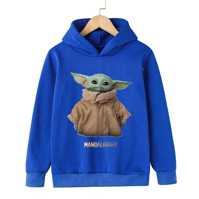 Bluză cu glugă pentru copii Baby Yoda la modă