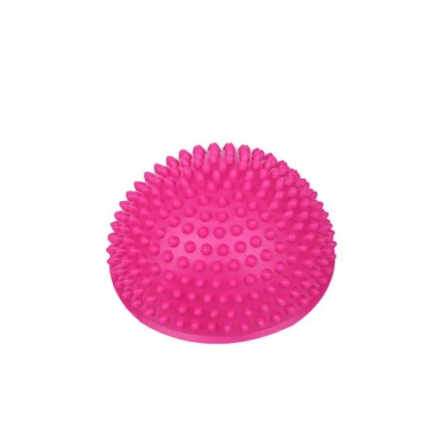 Outdoorový balanční masážní cvičební dětský míč ve tvaru polokoule b-pink
