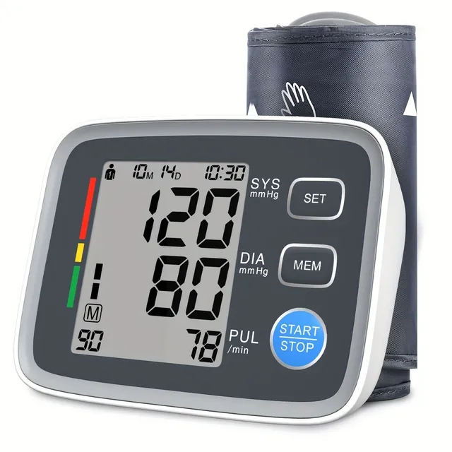 1pc Automatic arm pressure meter with digital display and adjustable cuff for home use (Batteries not included)