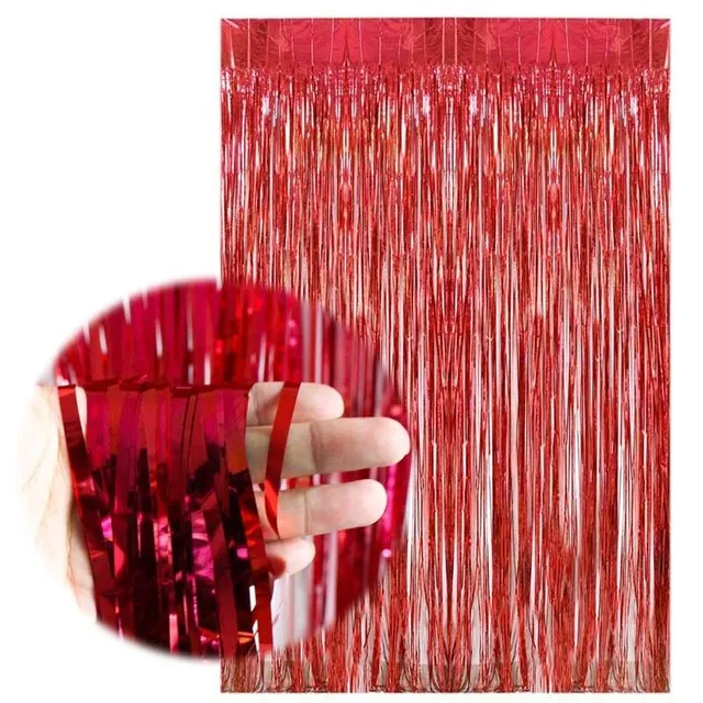 Decorative curtain with glitter