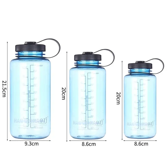 Outdoor water bottle - transparent blue