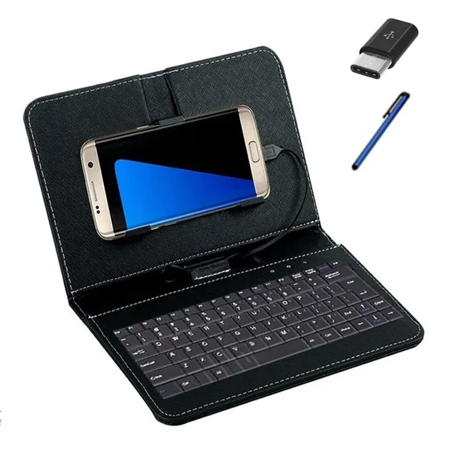 Mini keyboard for smartphone with case