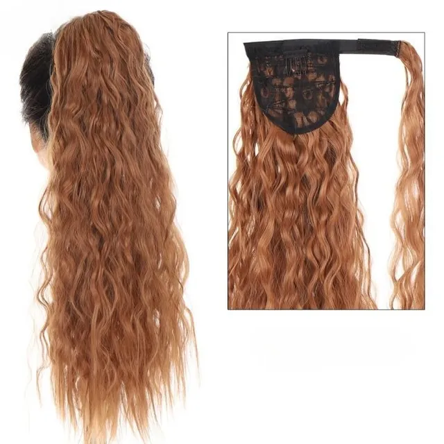 Women's long synthetic hair extensions for thickening hair