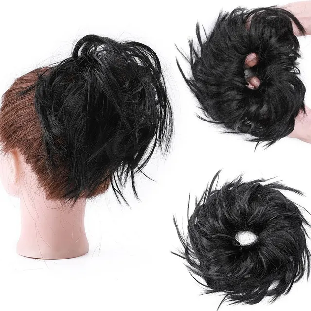 Postiche pour cheveux - chignon avec élastique