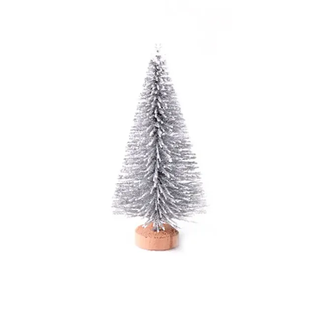 Brad de Crăciun artificial miniatural din sisal și mătase - Decorațiune pentru lumea dvs. miniaturală