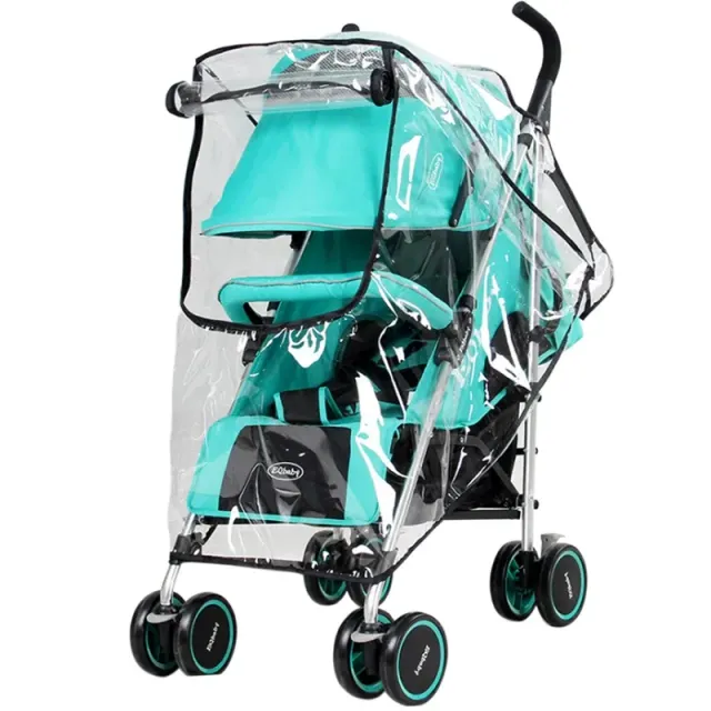 Przezroczysty płaszcz przeciwdeszczowy do wózka dziecięcego -