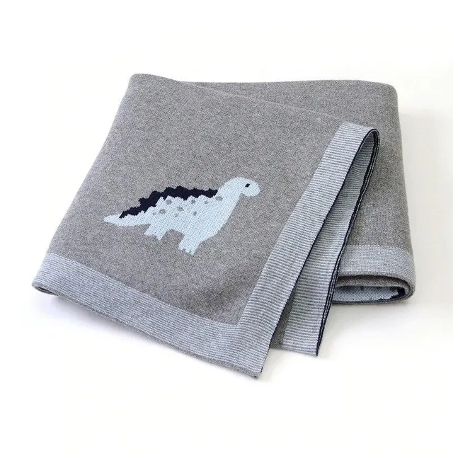 Baby blanket with dinosaur