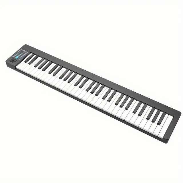 Compact smart piano with 61 keys - online music teaching, external audio and headphones, standard size, LED display, USB