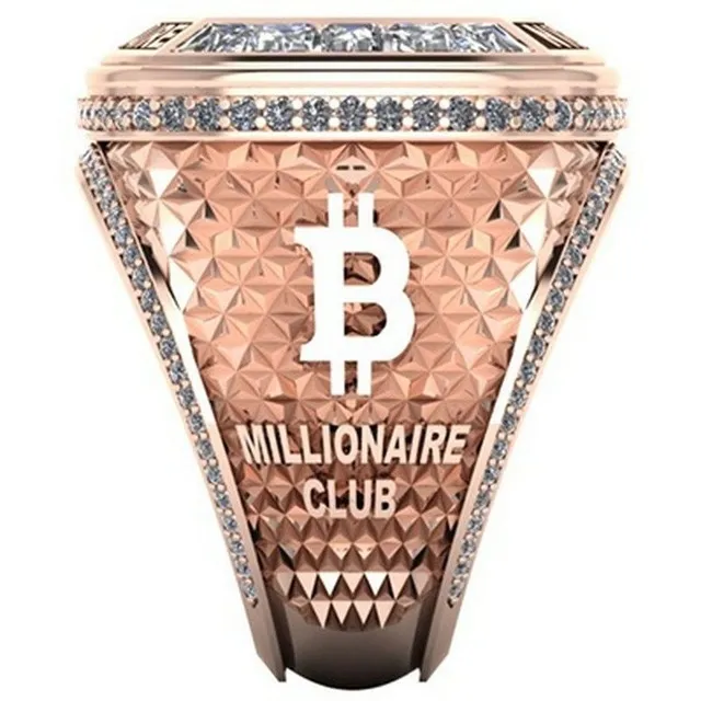 Bague robuste pour homme - cryptomonnaie Bitcoin