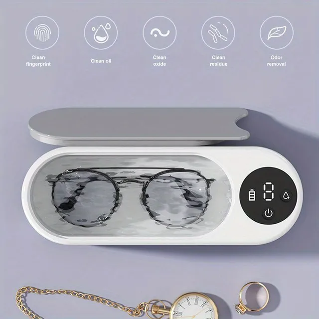 Curățitor de buzunar pentru bijuterii și ochelari - Wireless cu curățare 360° și încărcare USB